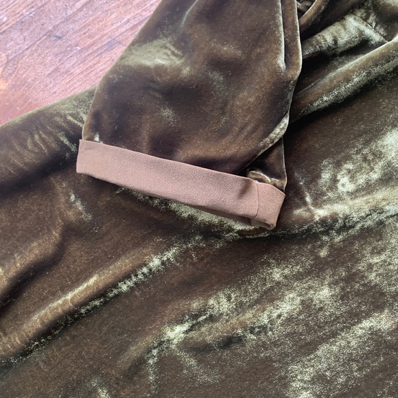 J. Jill Olive Green Crushed Velvet Top - Picture 10 of 16